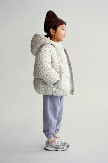 FLORAL FLEECE-LINED PUFFER JACKET - Ecru by Zara