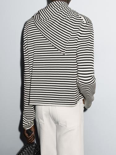 Zara Striped sweater with bandana - Ecru