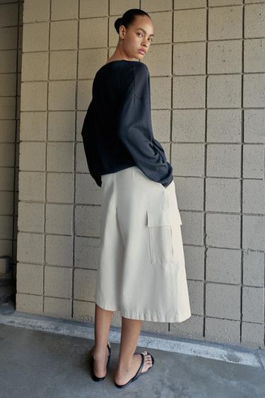 PULL BIMATIÈRE EN MAILLE - Bleu marine de Zara - Image 6