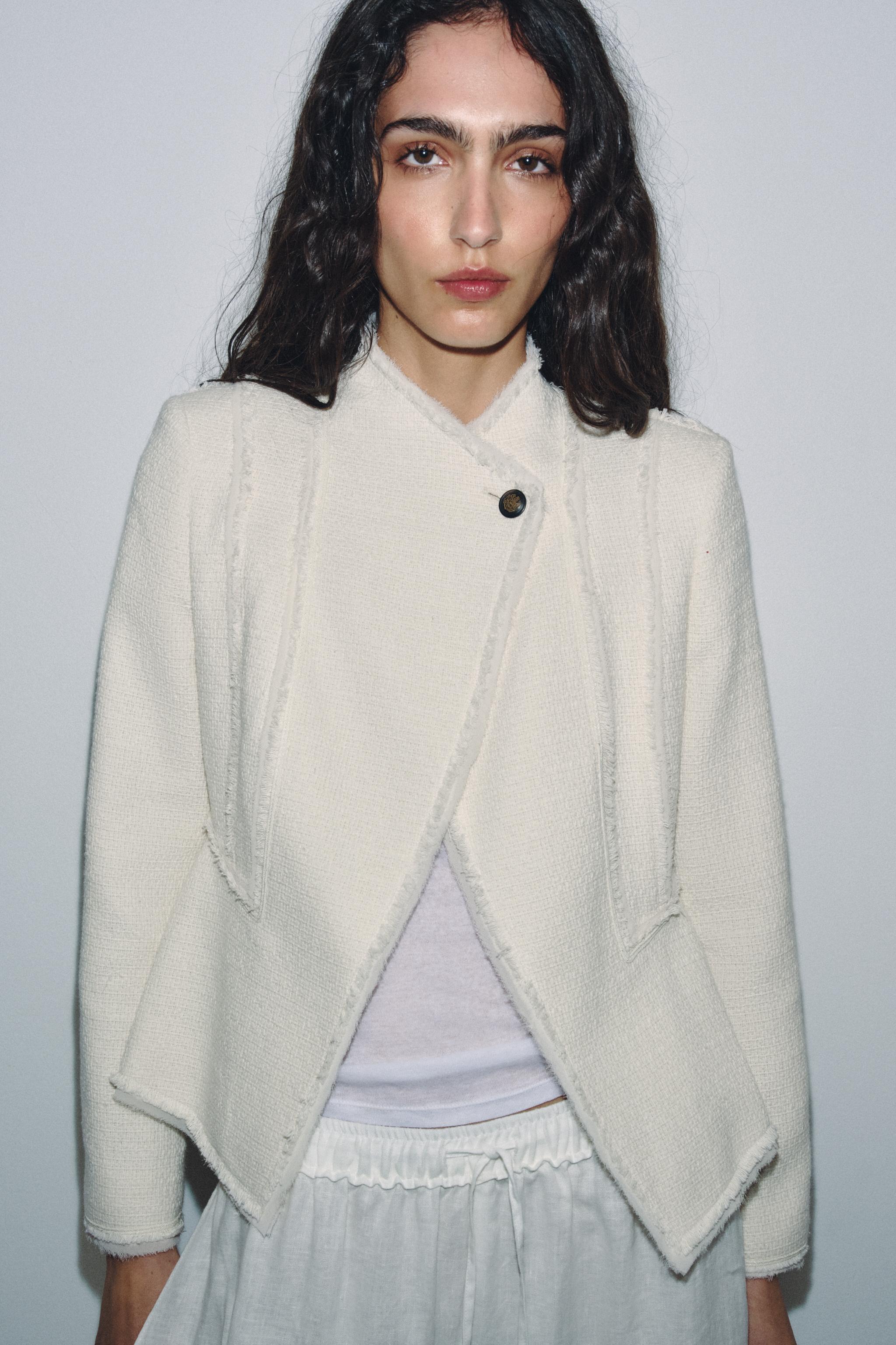 ZW COLLECTION FRINGED PEPLUM BLAZER