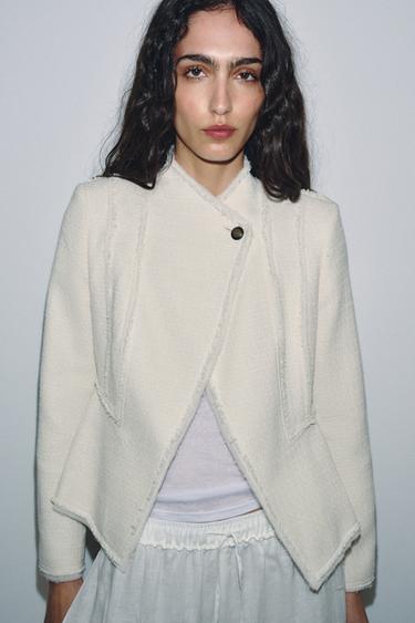 ROJTOS PEPLUM BLÉZER ZW COLLECTION – Ekrü a ZARA-tól