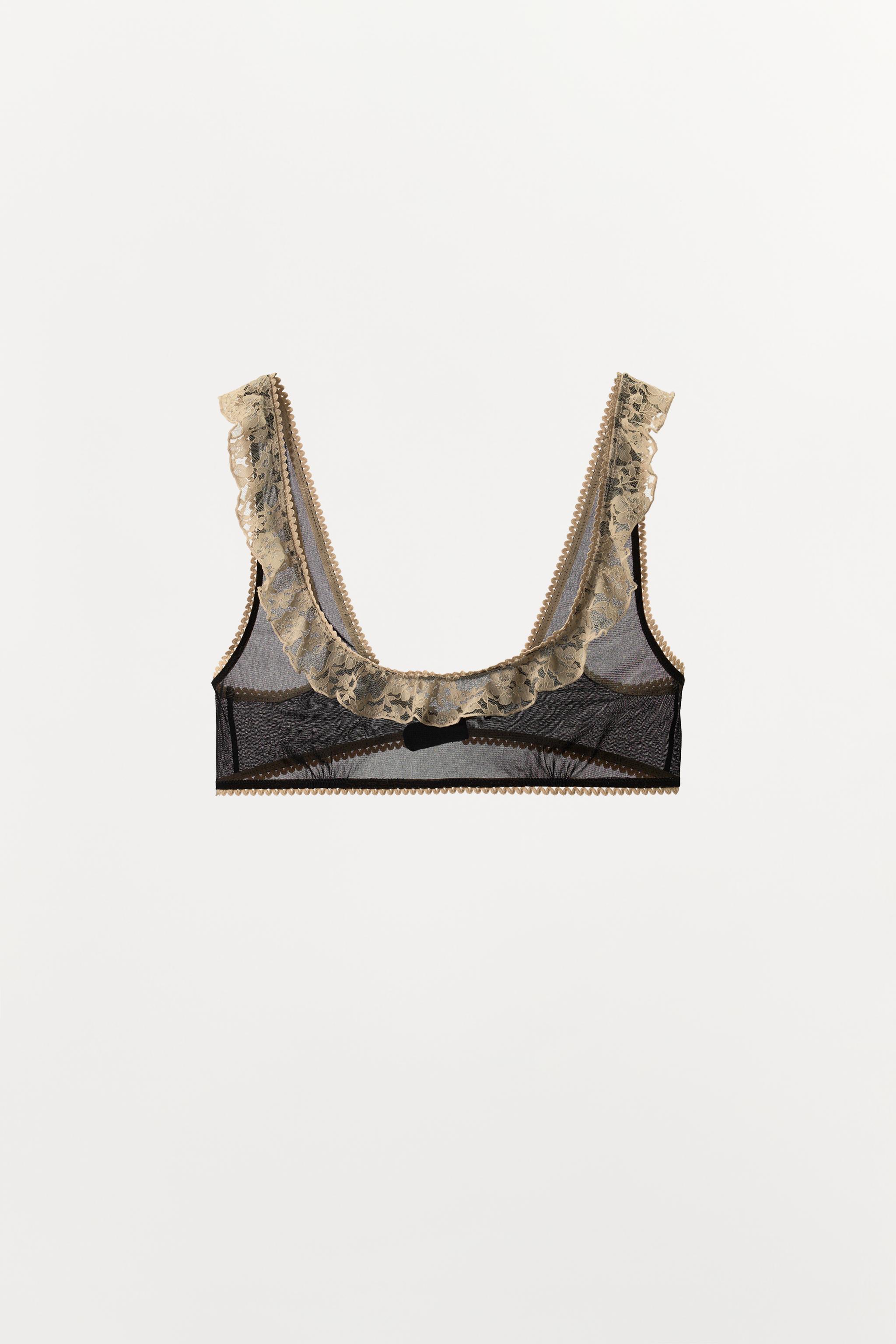 BRALETTE EN RÉSILLE ET DENTELLE