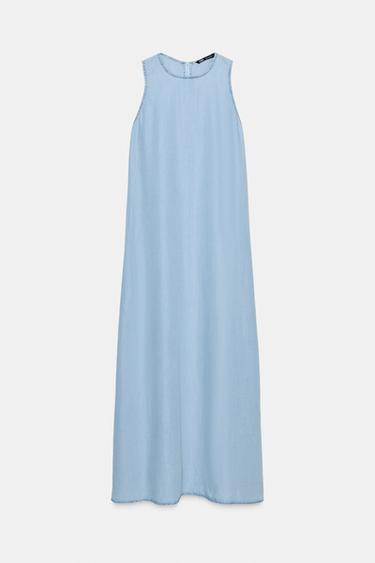 VESTIDO FLUIDO - Azul claro de Zara - Imagen 0