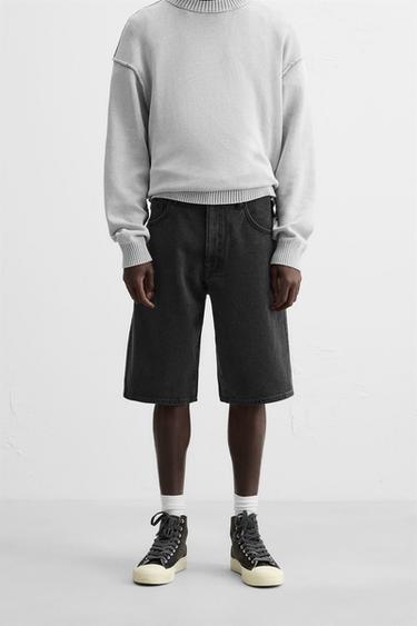BAGGY JEANS-BERMUDASHORTS - Schwarz von Zara