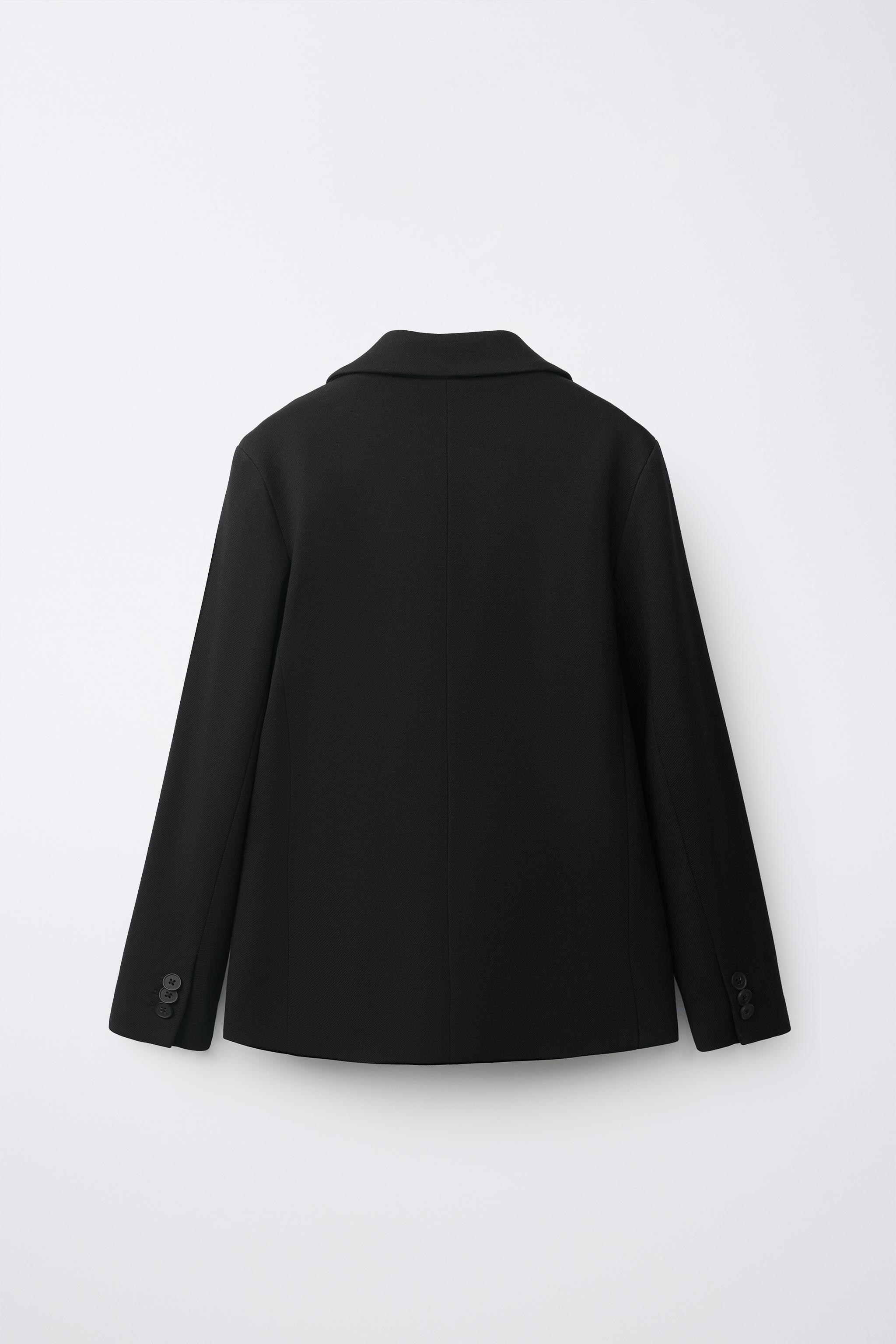SOLID SUIT BLAZER — Black