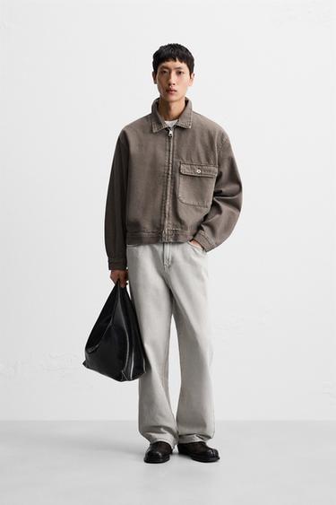 BAGGY-JEANS MIT ASYMMETRISCHEN NÄHTEN - Beige von Zara - Bild 0