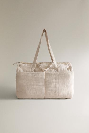 KATOENEN MAAN KRAAMTAS - Taupe van Zara - Afbeelding 0
