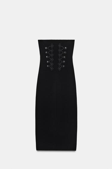 STRETCH DRESS WITH FIREMAN CLASP - Black by Zara - Image 6