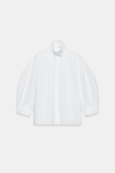 ZW COLLECTION PUFF SLEEVE SHIRT - White by Zara - Image 5