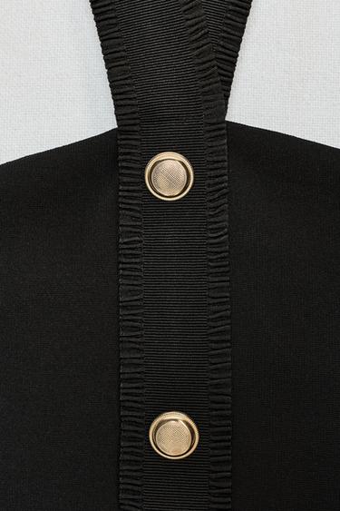 TOP HALTER STRETCH CONTOURING - Noir de Zara - Image 7