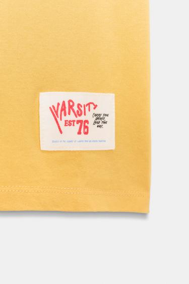 VARSITY SHORT SLEEVE T-SHIRT - Yellow by Zara - Image 8
