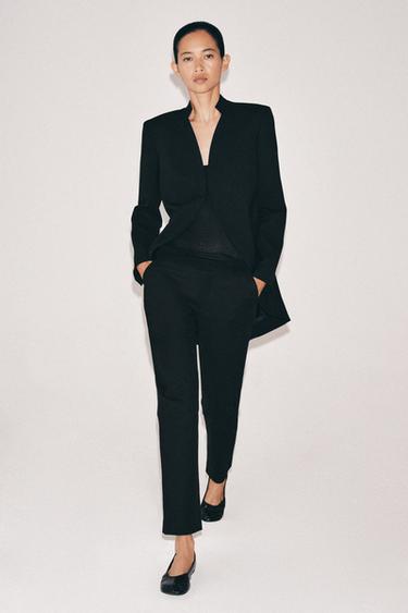 ZW COLLECTION LIMITED EDITION MINIMALIST LONG BLAZER - Black by Zara