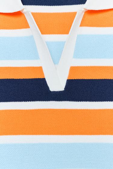 STRIPED KNIT POLO DRESS - striped by Zara - Image 5