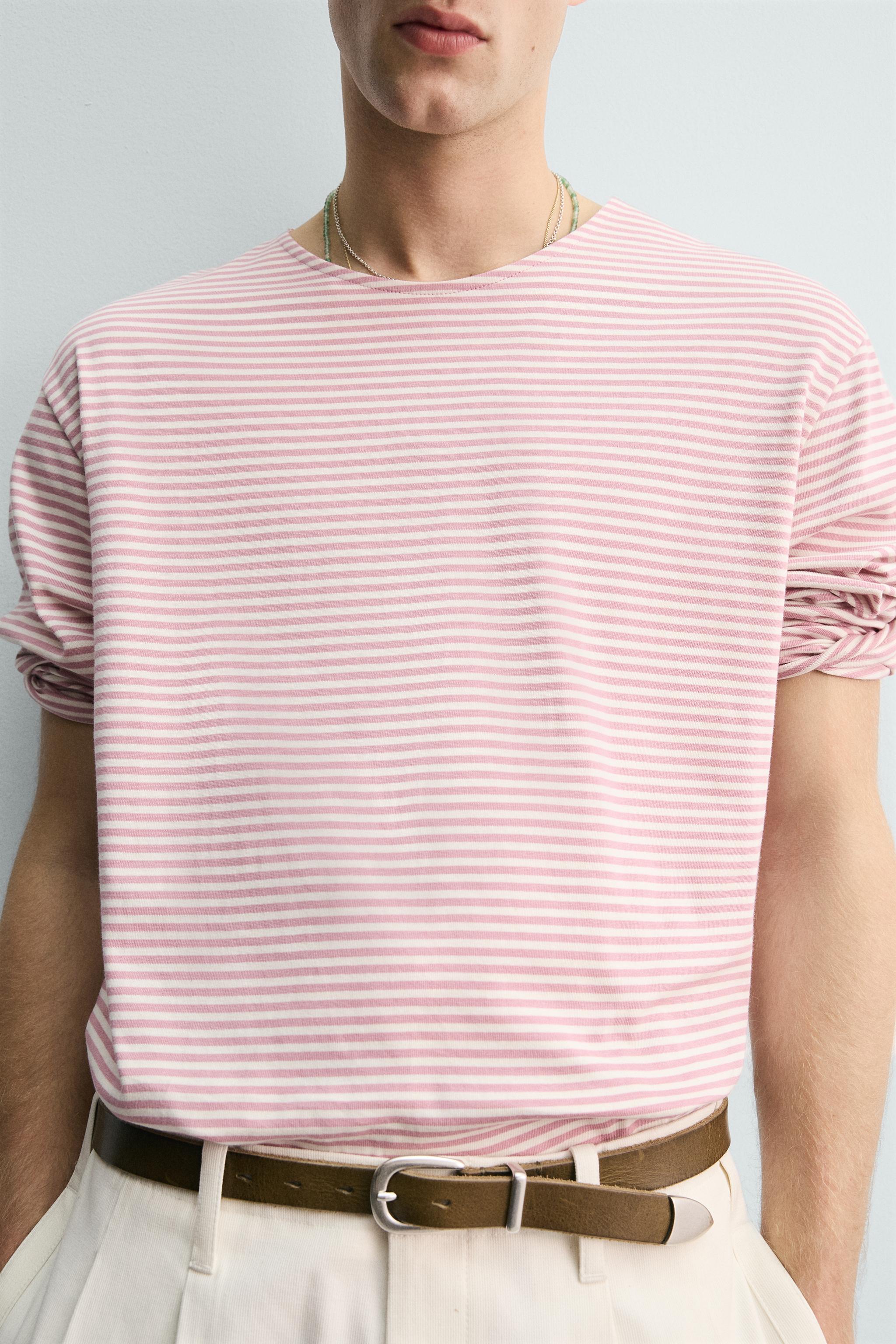 STRIPED JACQUARD T-SHIRT