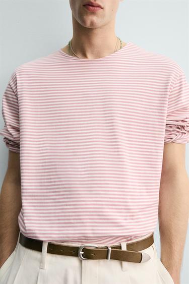 T-SHIRT JACQUARD À RAYURES - rayures de Zara - Image 5