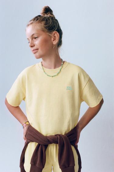 INTERLOCK T-SHIRT AND BERMUDA SHORTS SET - Yellow by Zara