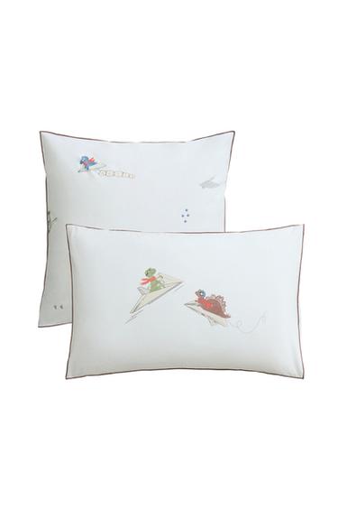 KIDS' DINOSAUR PILLOWCASE - أزرق فاتح الخاص بـ Zara