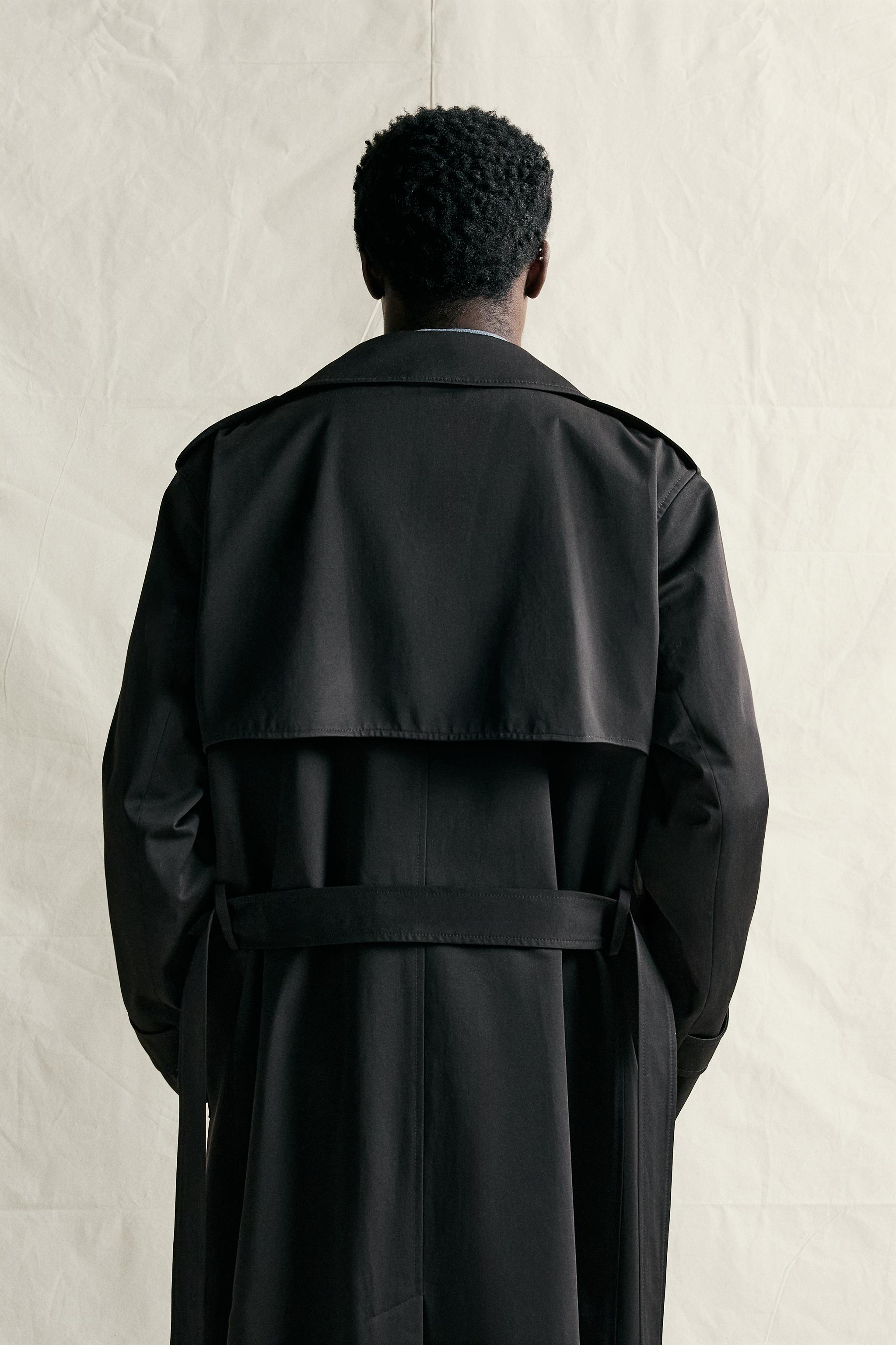 Мужские куртки Zara WATER-REPELLENT TRENCH COAT — фото 3