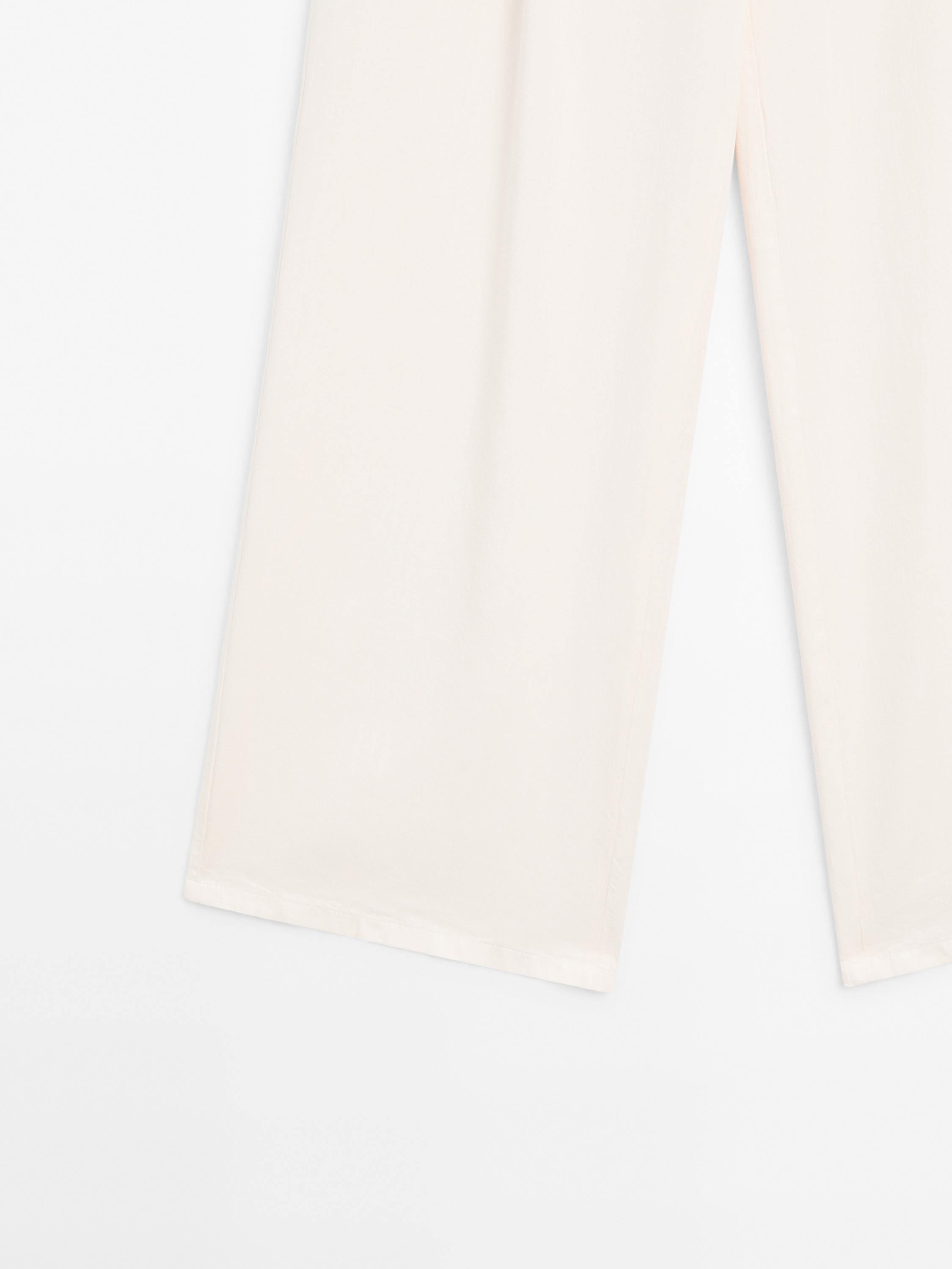 Pantalon wide leg à double pince