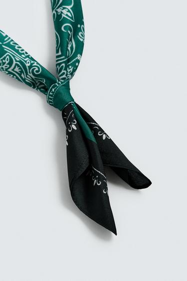 BANDANA IMPRIMÉ PAISLEY - Vert de Zara - Image 4