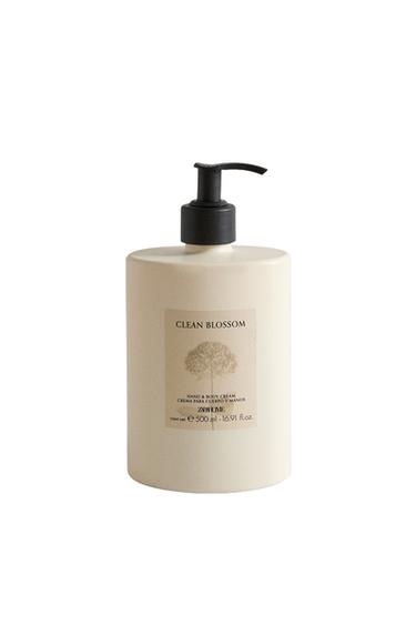 (500 ML) CLEAN BLOSSOM HAND AND BODY CREAM - Green/White by Zara