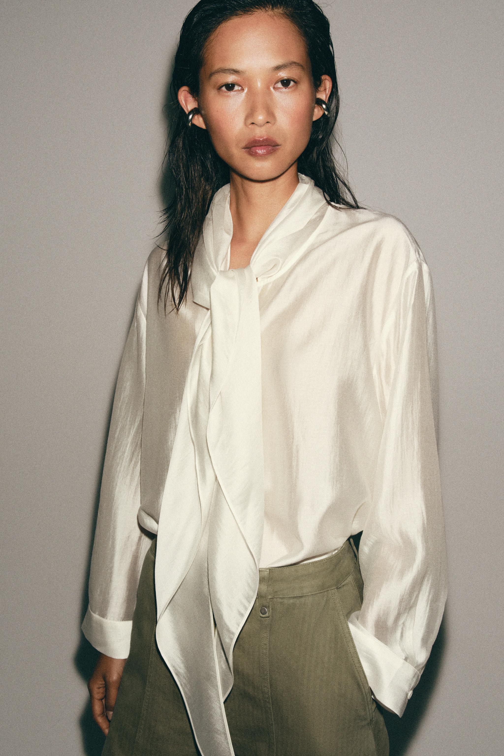 FLOWY TIE SHIRT ZW COLLECTION