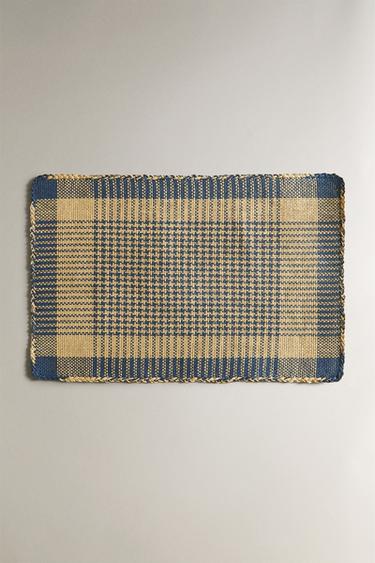 Zara CHECK PAPER PLACEMAT - Blue