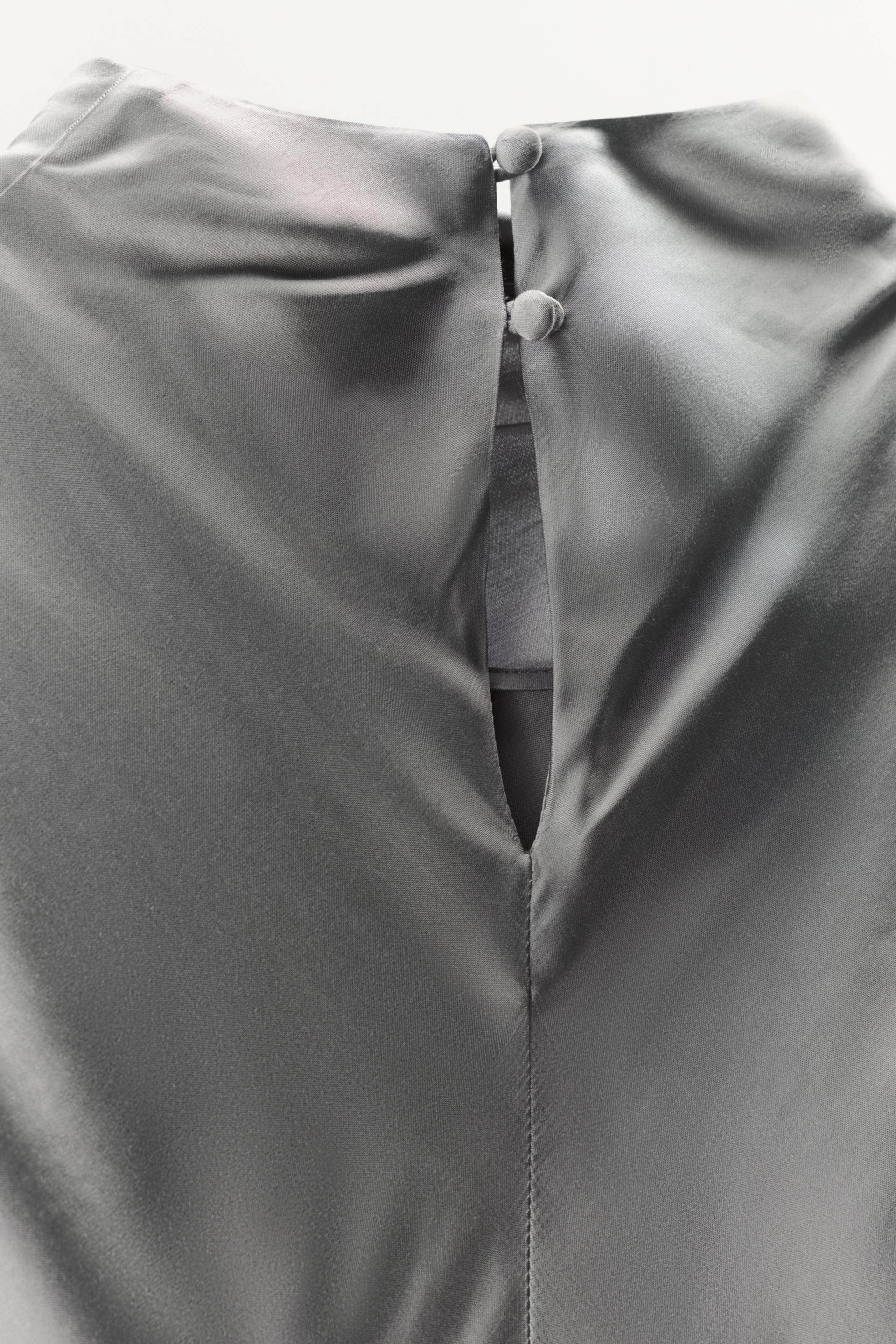 100% VISCOSE DRAPED MAXI DRESS thumbnail 7