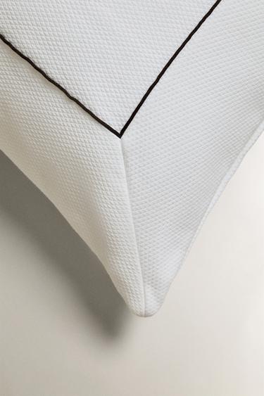 CUSHION COVER WITH PIPING - White by Zara - Image 1