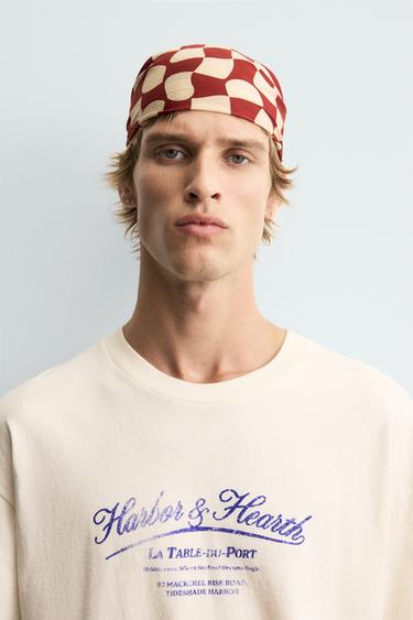 T-SHIRT IMPRIMÉ DÉLAVÉ - Blanc cassé de Zara - Image 4