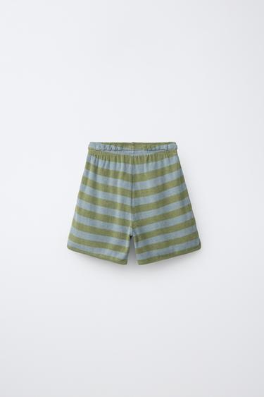 ENSEMBLE T-SHIRT ET BERMUDA À RAYURES EFFET ÉPONGE - divers de Zara - Image 4