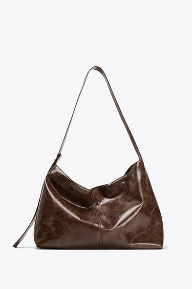 СУМКА-ШОПЕР — ТЕМНЫЙ РЫЖЕВАТО-КОРИЧНЕВЫЙ от Zara