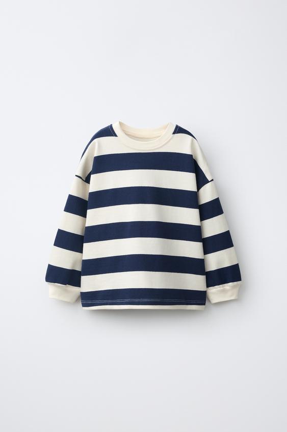 STRIPED PRINT T-SHIRT - Blue by Zara - Image 0
