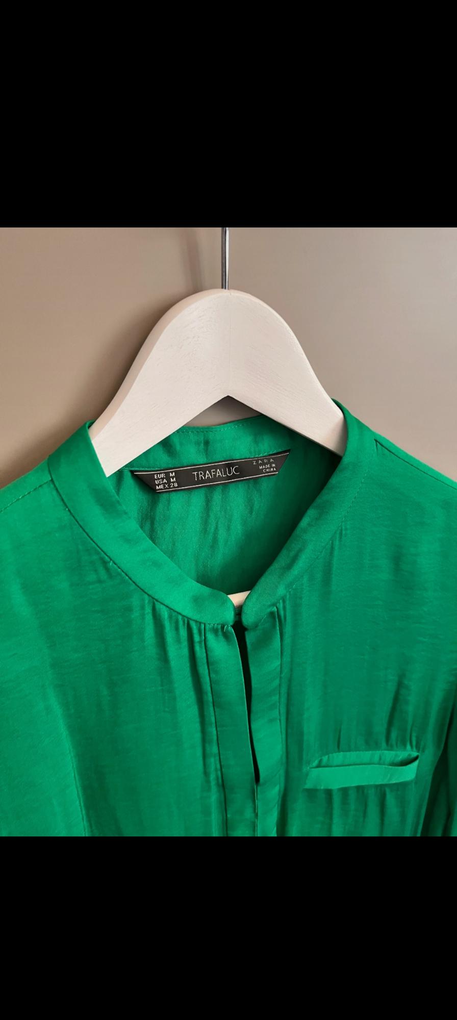 CAMICIA VERDE IN VISCOSA - Image 2