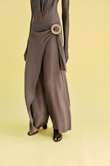 RAMIE HALTER JUMPSUIT - Brown by Zara - Image 2