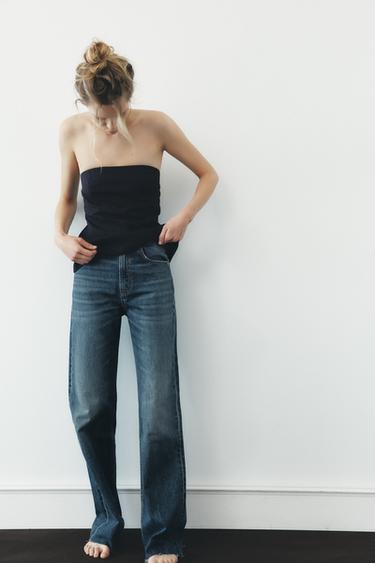 STRAPLESS TOP - Blue by Zara - Image 0
