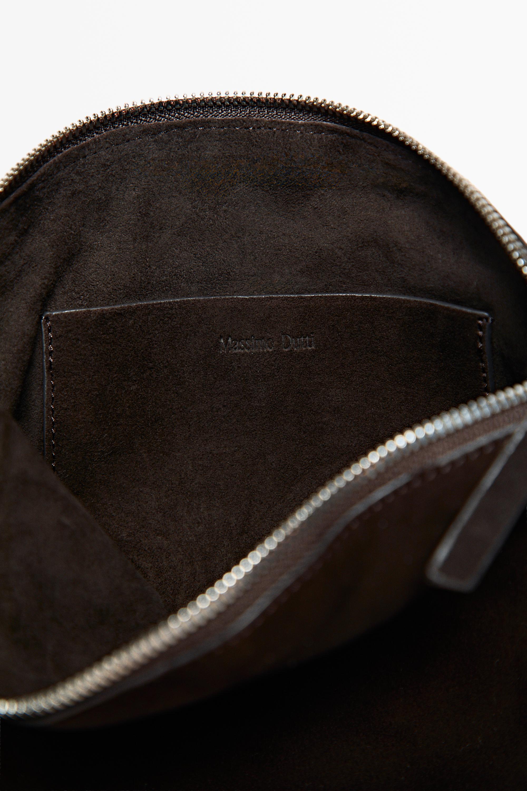 Sac à bandoulière en croûte de cuir