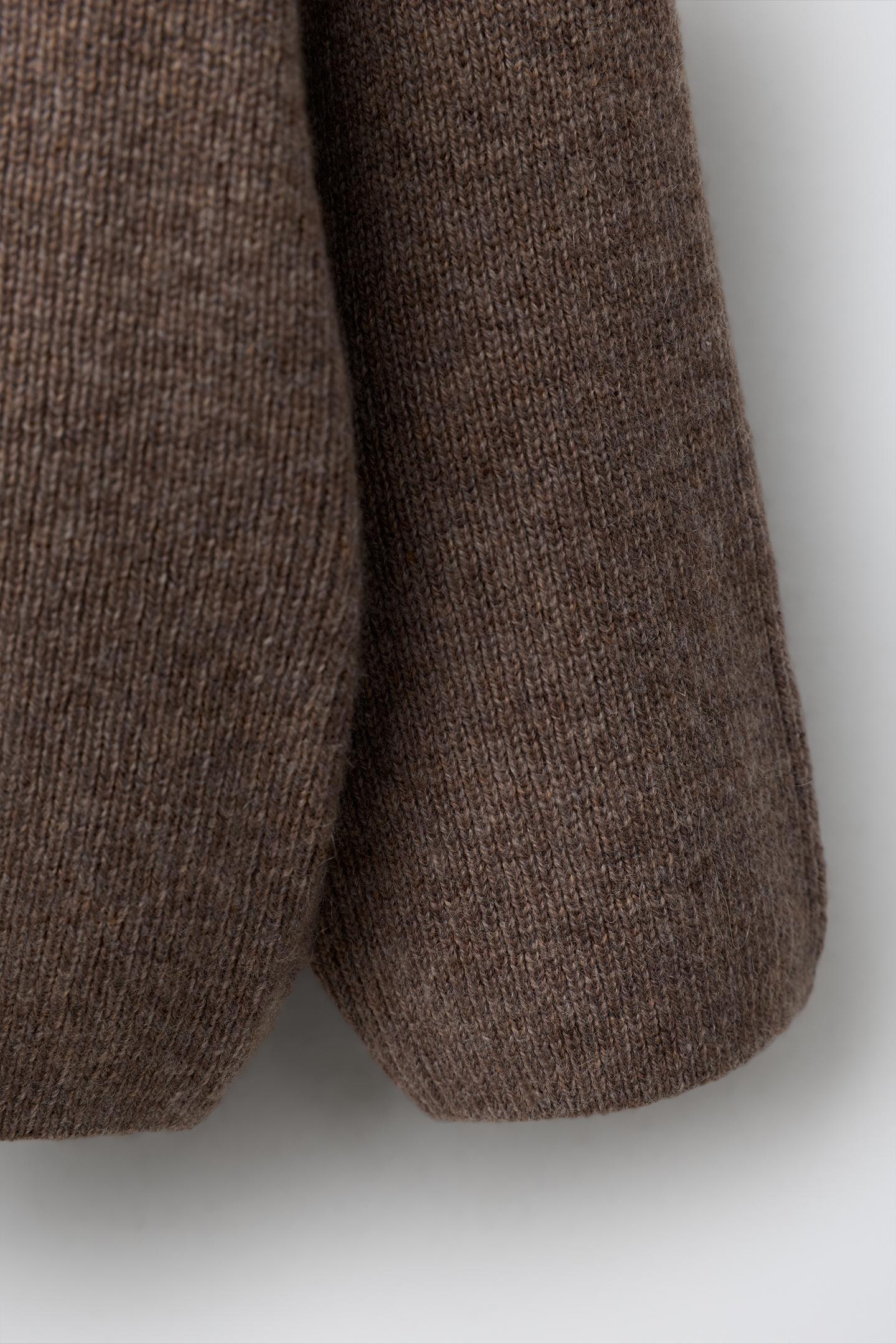 Детский свитер Zara Wool and Cashmere Knit, цвет: Коричневый — фото 4