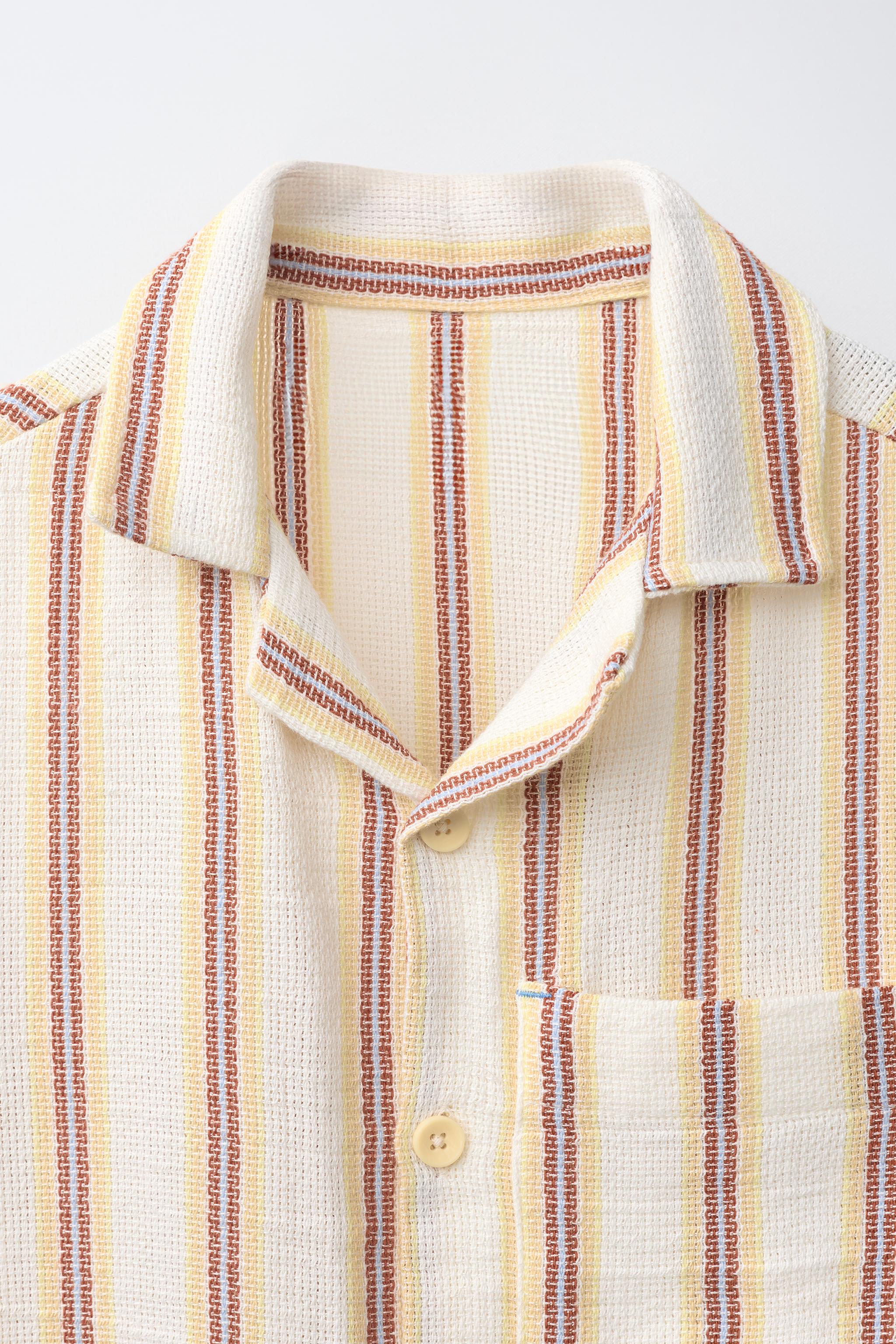 Zara RUSTIC STRIPED SHIRT — фото 3