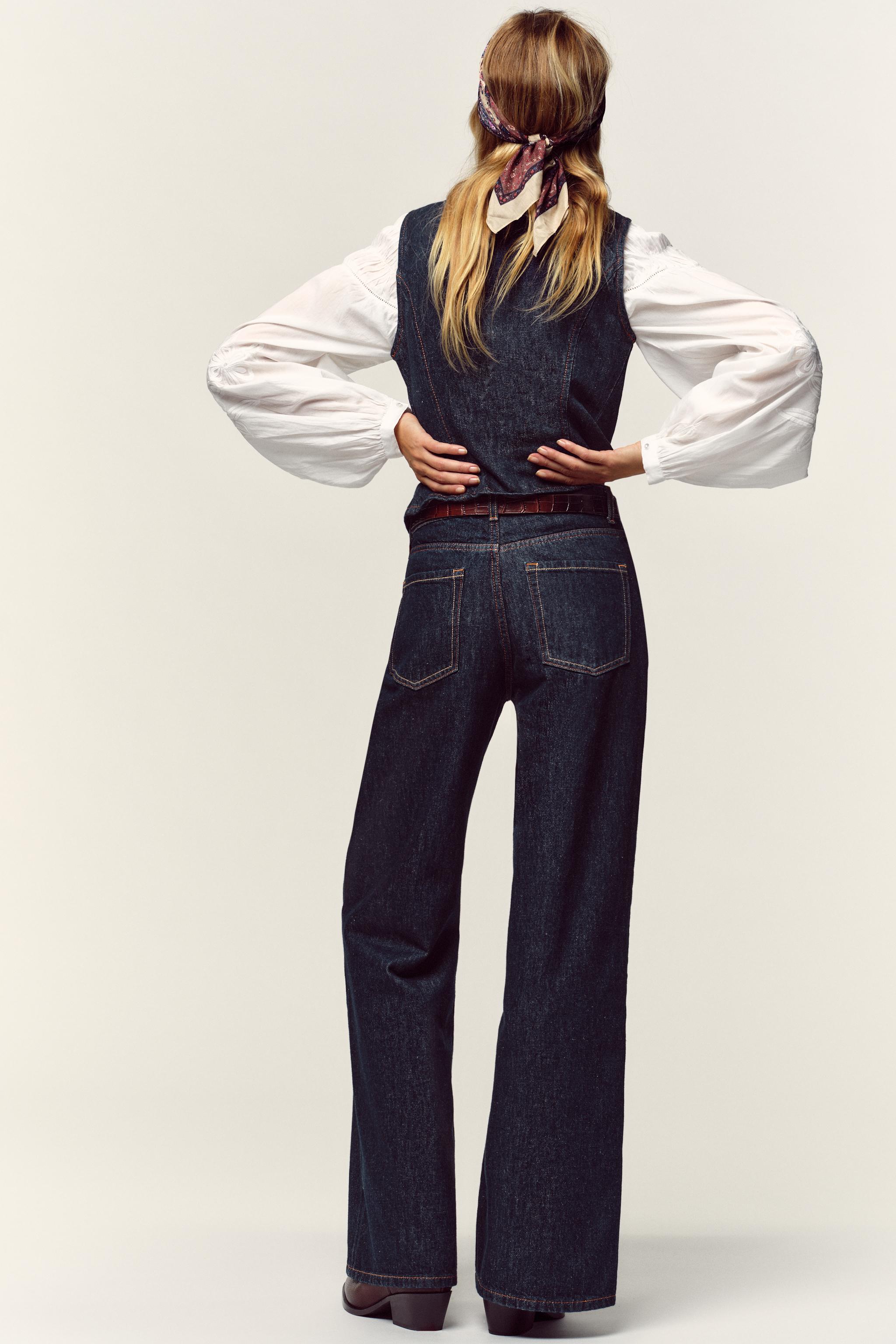 Z1975 HIGH-WAISTED WIDE LEG BELTED JEANS