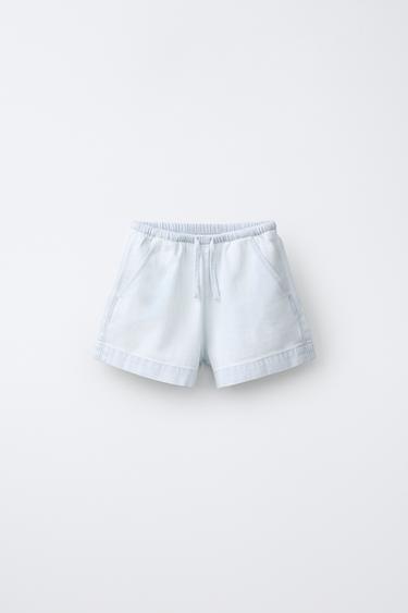SHORT EN JEAN - Bleu clair de Zara