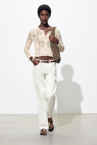 TRICOT POINTELLE VEST - Ecru van Zara - Afbeelding 0