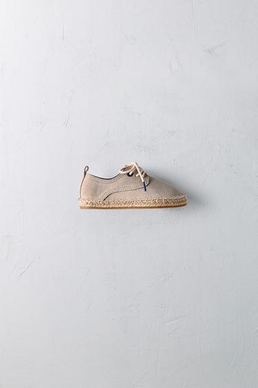 JUTE LEATHER DERBY SHOES - LIMITED EDITION - Stone Grey by Zara - Image 9