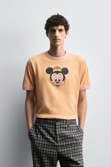 Zara MORTY HARRY LAMBERT FOR ZARA X DISNEY T 恤 - 芥末色