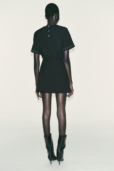 MINI JUPE PERLES - Noir de Zara - Image 5