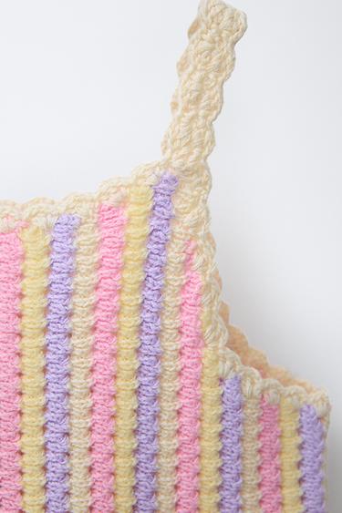STRIPED KNIT TOP - Pastel pink by Zara - Image 2