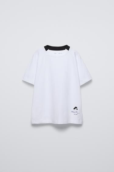 Zara SPORTY T-SHIRT - White