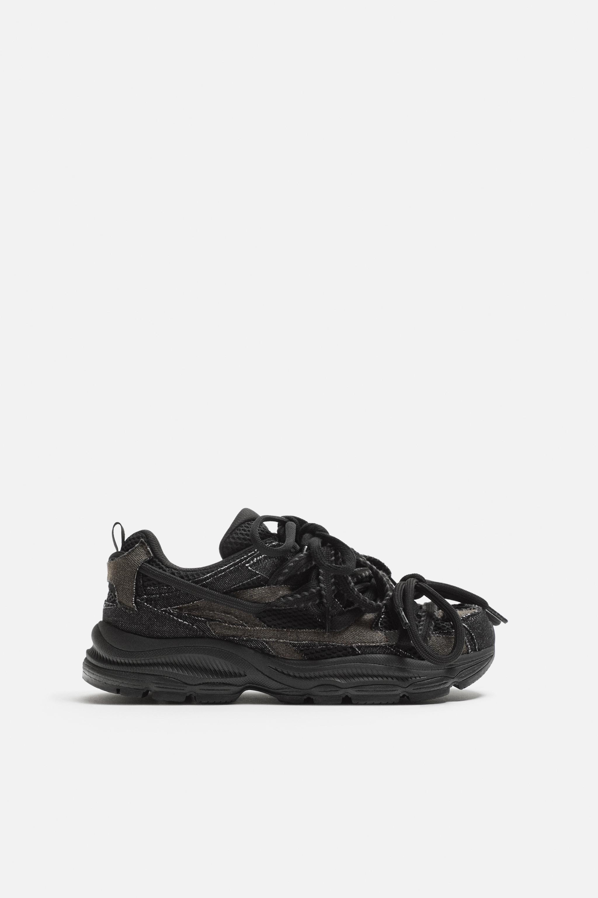 【ZARA】マルチレーススニーカー ブラック | 2319/520/800 ZARA】マルチレーススニーカー ブラック | 2319/520/800 (ZARA