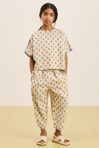 PRINTED PYJAMA-STYLE TOP - Printed by Zara - Image 0