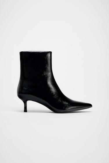 BOTÍN TACÓN KITTEN - Negro de Zara